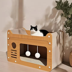 2-in-1 Wall Cat Bed and Scratching Post-3