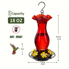 Ant-Moat Hummingbird Feeder with 6 Feeding Ports-3