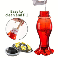 Ant-Moat Hummingbird Feeder with 6 Feeding Ports-4