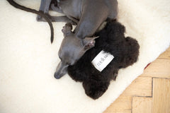 Square or Rectangular Natural Woolen Pet Mat - White-4