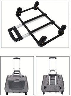2-in-1 Cat Carrier with Wheels and Handle-3