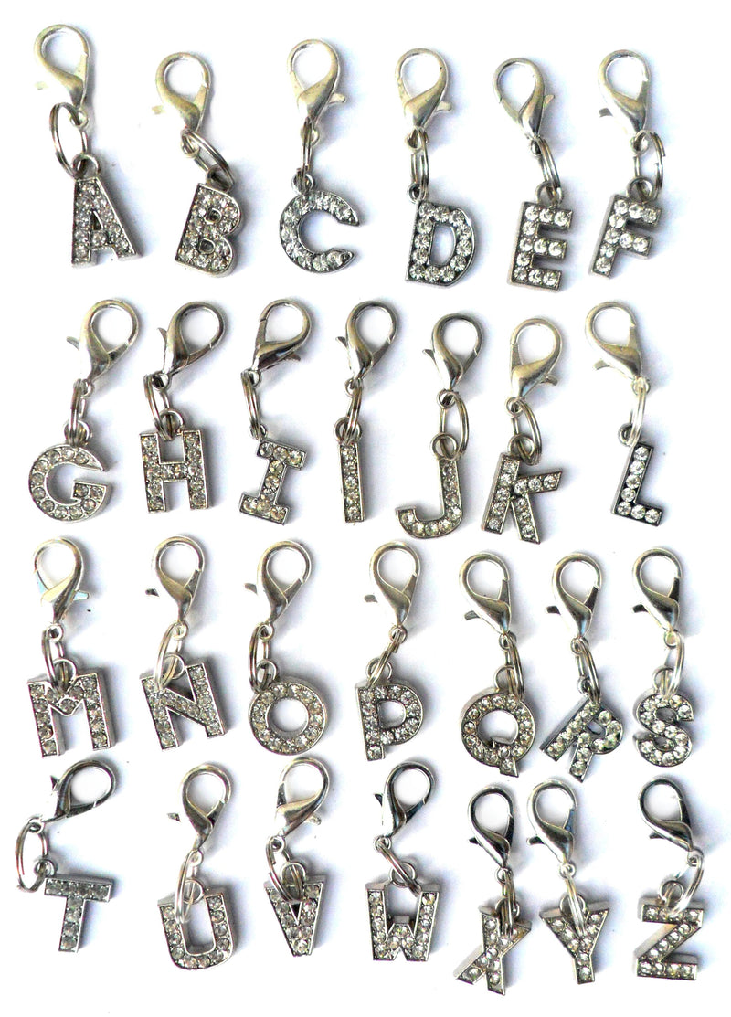 A-Z Crystal Letter Pet Charms-0